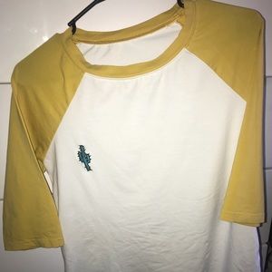 Mustard yellow Baseball tee